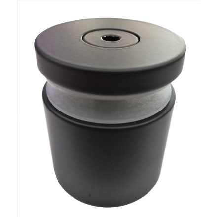 Conector monopunct  tip distanțier rotund  (sticla 8-16mm) 40xØ50mm,  black