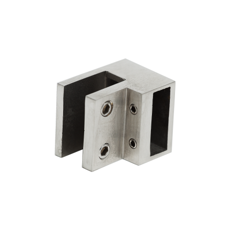 Conector stabilizare  țeavă-sticla  90° 30x10mm  satinat