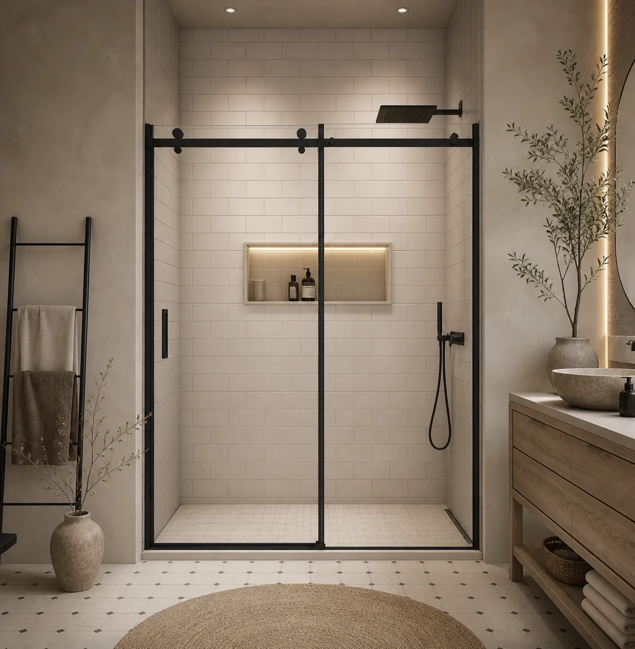 Cabine de Duș Frameless pentru Pensiune — Pensiune 5*, Bran, Brașov