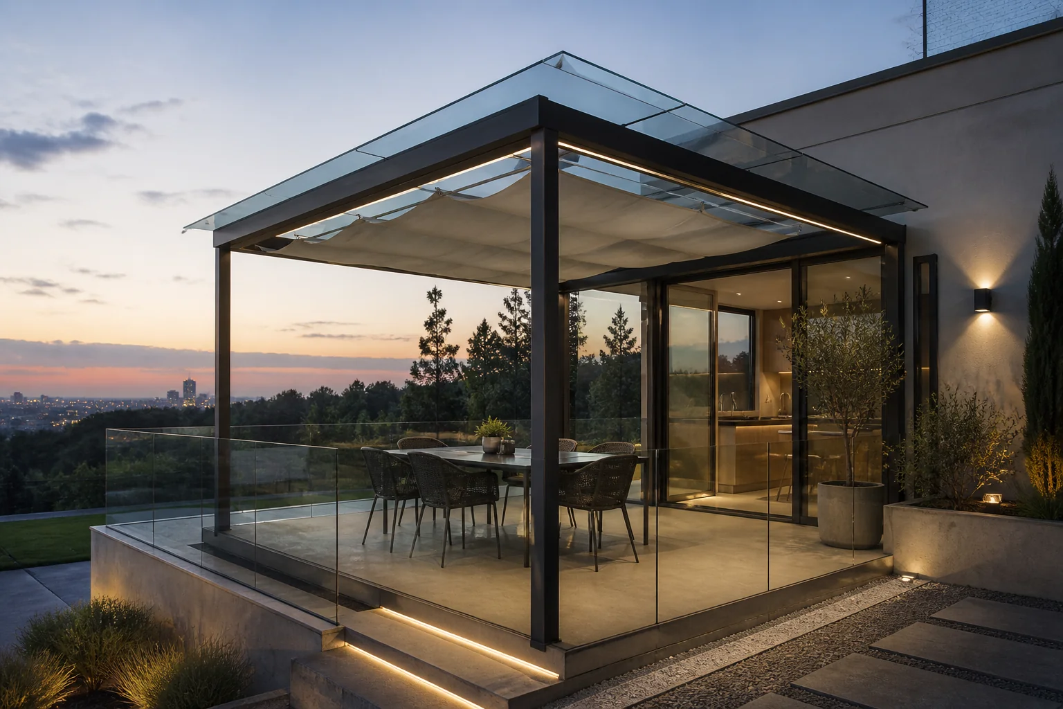 Balustradă Terasă Panoramică — Penthouse Herastrău, București